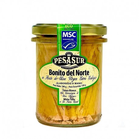 BONITO NORTE EN ACEITE OLIVA 195G ECO PESASUR