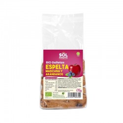 GALLETA DE ESPELTA MANZANA Y ARANDANOS 175ECO SOL NATURAL