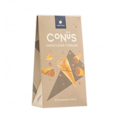 CONÜS CHOCOLATE CON LECHE Y PRALINE 70G ECO RODELLAS