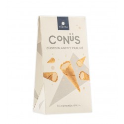 CONÜS CHOCOLATE BLANCO Y PRALINE 70G ECO RODELLAS