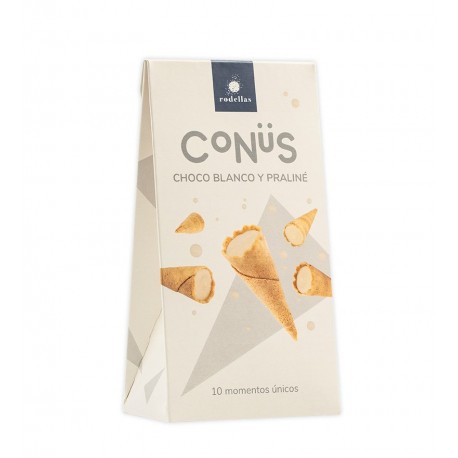 CONÜS CHOCOLATE BLANCO Y PRALINE 70G ECO RODELLAS